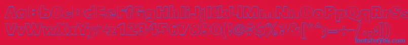 GroteskouBold Font – Blue Fonts on Red Background