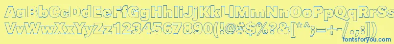 GroteskouBold Font – Blue Fonts on Yellow Background