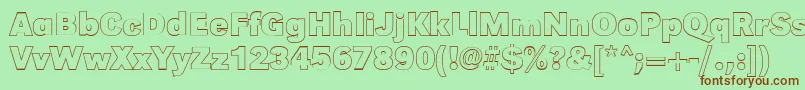 GroteskouBold Font – Brown Fonts on Green Background