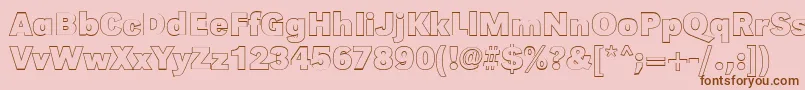 GroteskouBold Font – Brown Fonts on Pink Background