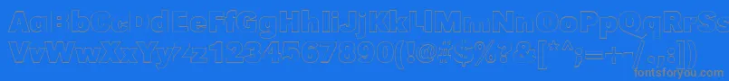 GroteskouBold Font – Gray Fonts on Blue Background