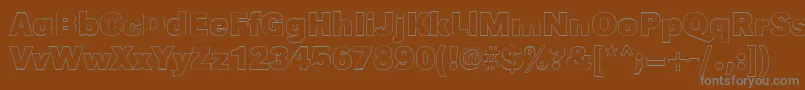 GroteskouBold Font – Gray Fonts on Brown Background