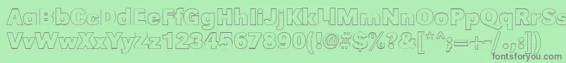 GroteskouBold Font – Gray Fonts on Green Background