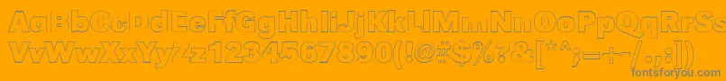 GroteskouBold Font – Gray Fonts on Orange Background