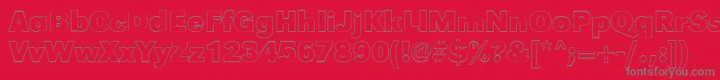 GroteskouBold Font – Gray Fonts on Red Background