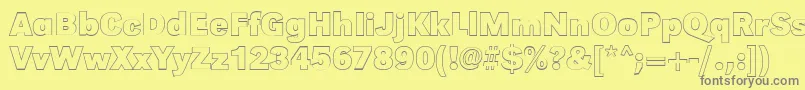 GroteskouBold Font – Gray Fonts on Yellow Background
