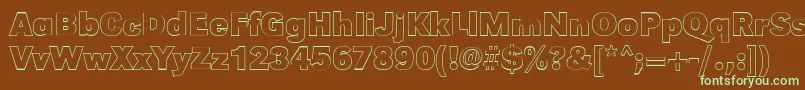 GroteskouBold Font – Green Fonts on Brown Background