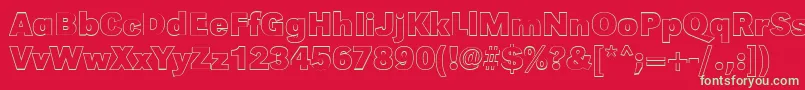 GroteskouBold Font – Green Fonts on Red Background