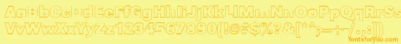 GroteskouBold Font – Orange Fonts on Yellow Background