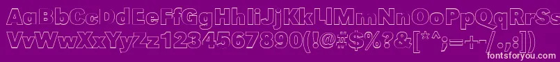 GroteskouBold Font – Pink Fonts on Purple Background