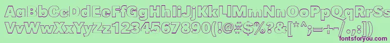 GroteskouBold Font – Purple Fonts on Green Background