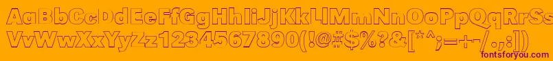 GroteskouBold Font – Purple Fonts on Orange Background