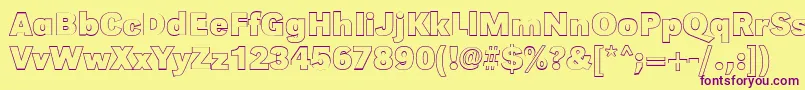 GroteskouBold Font – Purple Fonts on Yellow Background