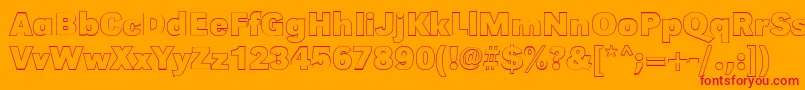 GroteskouBold Font – Red Fonts on Orange Background