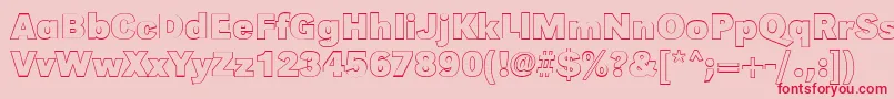 GroteskouBold Font – Red Fonts on Pink Background