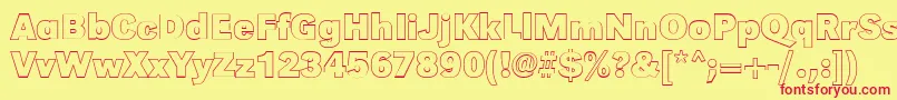GroteskouBold Font – Red Fonts on Yellow Background