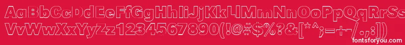 GroteskouBold Font – White Fonts on Red Background