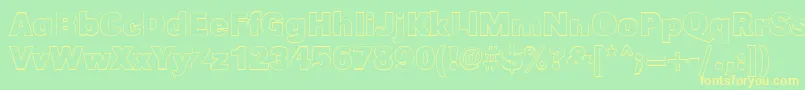 GroteskouBold Font – Yellow Fonts on Green Background