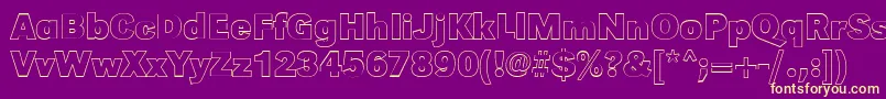 GroteskouBold Font – Yellow Fonts on Purple Background
