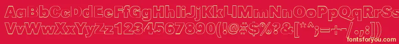 GroteskouBold Font – Yellow Fonts on Red Background