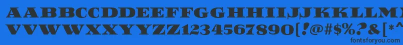 ReefMf Font – Black Fonts on Blue Background
