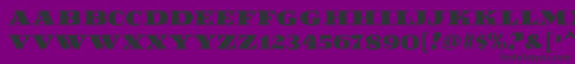 ReefMf Font – Black Fonts on Purple Background
