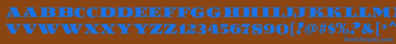 ReefMf Font – Blue Fonts on Brown Background