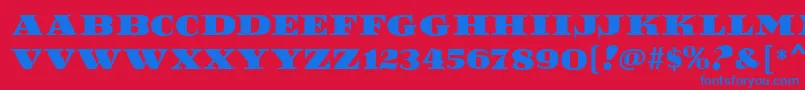 ReefMf-fontti – siniset fontit punaisella taustalla
