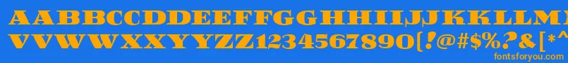 ReefMf Font – Orange Fonts on Blue Background