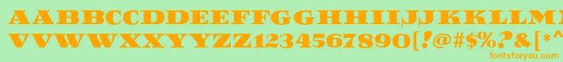 ReefMf Font – Orange Fonts on Green Background