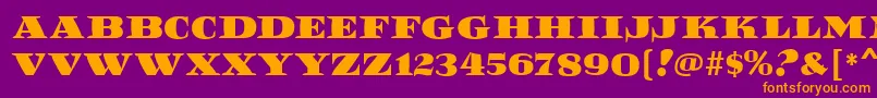 ReefMf Font – Orange Fonts on Purple Background