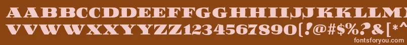 ReefMf Font – Pink Fonts on Brown Background
