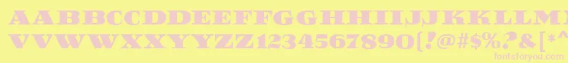 ReefMf Font – Pink Fonts on Yellow Background