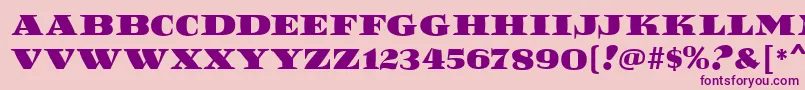 ReefMf Font – Purple Fonts on Pink Background