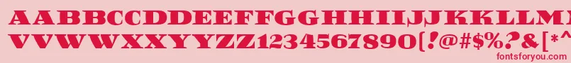 フォントReefMf – ピンクの背景に赤い文字