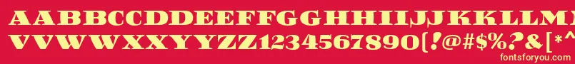 ReefMf Font – Yellow Fonts on Red Background