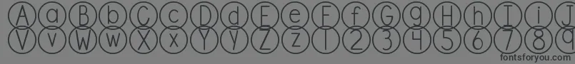 フォントDjbStandardizedTest – 黒い文字の灰色の背景
