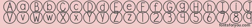 DjbStandardizedTest Font – Black Fonts on Pink Background