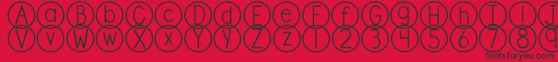Czcionka DjbStandardizedTest – czarne czcionki na czerwonym tle
