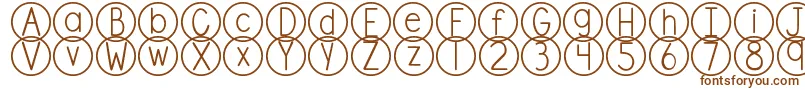 DjbStandardizedTest Font – Brown Fonts on White Background