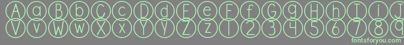 DjbStandardizedTest Font – Green Fonts on Gray Background