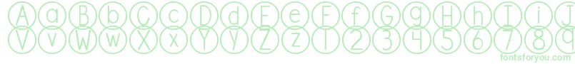 DjbStandardizedTest Font – Green Fonts on White Background
