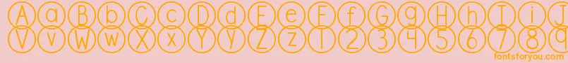 DjbStandardizedTest Font – Orange Fonts on Pink Background