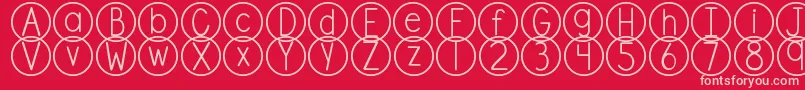 DjbStandardizedTest Font – Pink Fonts on Red Background