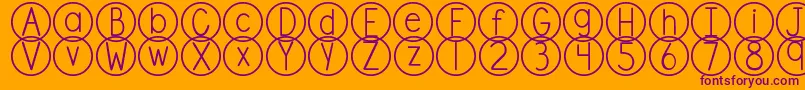 DjbStandardizedTest Font – Purple Fonts on Orange Background