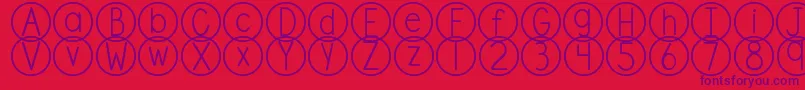 DjbStandardizedTest Font – Purple Fonts on Red Background