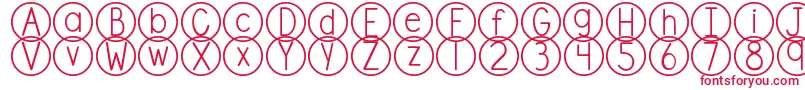 DjbStandardizedTest Font – Red Fonts on White Background