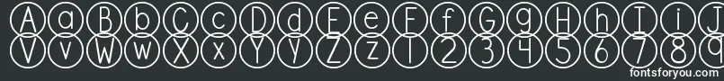 Шрифт DjbStandardizedTest – белые шрифты на чёрном фоне
