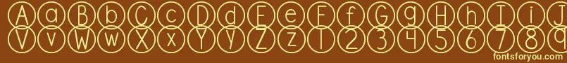 DjbStandardizedTest Font – Yellow Fonts on Brown Background