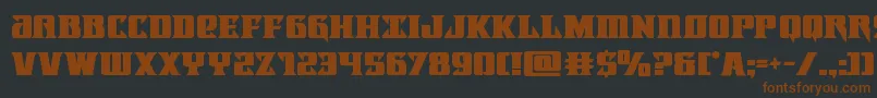 Lifeforcebold Font – Brown Fonts on Black Background